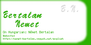 bertalan nemet business card